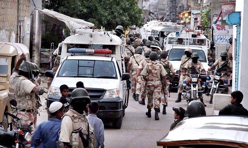 کراچی میں رینجرز کا آپریشن ، پی پی رہنما فیصل شیخ سمیت 8 افراد گرفتار