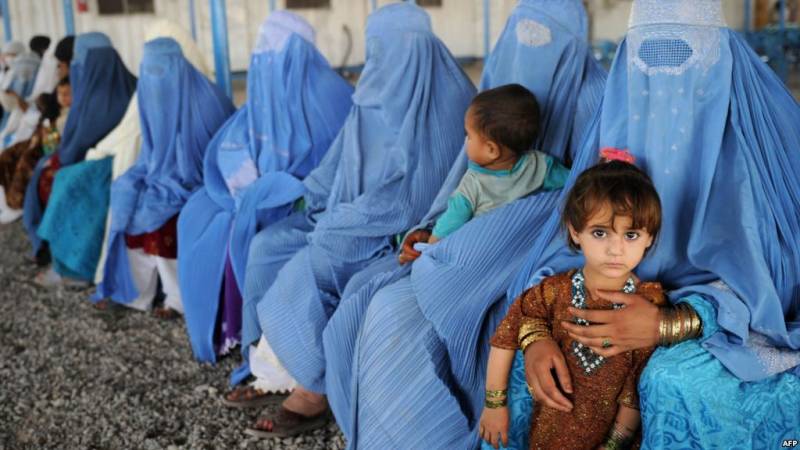 افغان مردوں سے شادی کرنے والی پاکستانی خواتین کا مظاہرہ