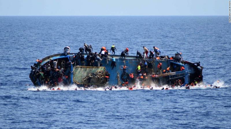 بحیرہ روم میں مزید ساڑھے تین سو مہاجرین لاپتہ