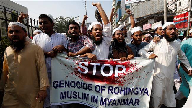 روہنگا مسلمانوں پر تشدد کے خلاف امریکہ میں مظاہرے