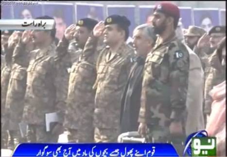 پشاور : سانحہ اے پی ایس شہد ا کی یاد میں مرکزی تقریب، آرمی چیف ،گورنر کے پی ،سول و عسکری حکام ،والدین کی شرکت 