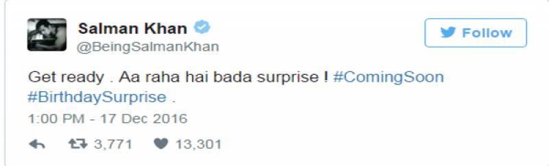  اپنی سالگرہ پر سلمان خان کا مداحوں کو بڑا تحفہ دینے کا اعلان 