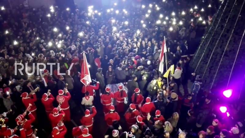 حلب میں چار سال بعد کرسمس کا جشن