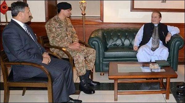  وزیر اعظم نواز شریف سے ڈی جی آئی ایس آئی لیفٹیننٹ جنرل نوید مختار کی ملاقات