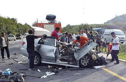 تھائی لینڈ: ٹریفک حادثے میں 25 افراد ہلاک، متعدد زخمی