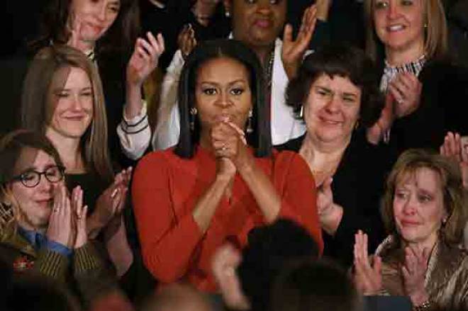 مشعل اوباما وائٹ ہاؤس میں اپنی آخری تقریر کے دوران جذباتی ہو گئیں