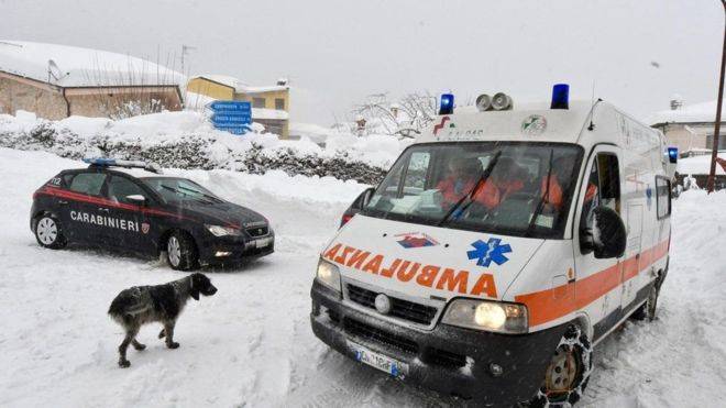اٹلی کے ہوٹل پر برفانی تودہ گرنے سے 30 افراد ہلاک