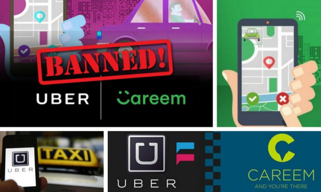 ٹیکسی سروس کریم اور اُبر کے خلاف کاروائی شروع