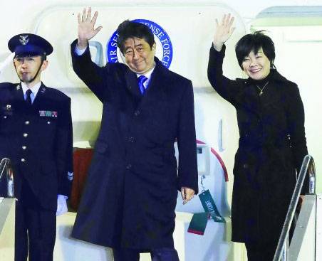 جاپان کے وزیراعظم شنزو ایبے امریکا کے دورے پر واشنگٹن پہنچ گئے
