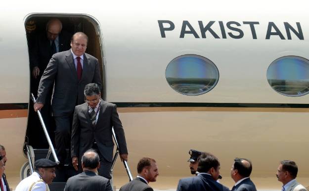 وزیراعظم نوازشریف دورہ ترکی کے بعد وطن واپس پہنچ گئے