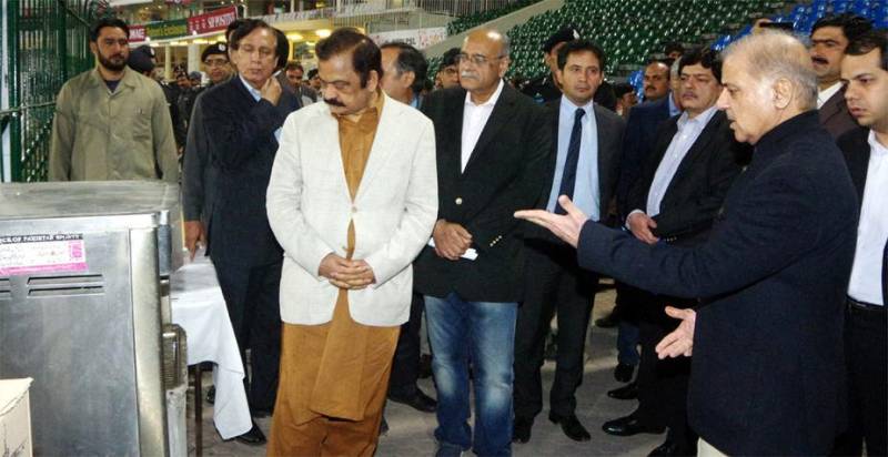 شہباز شریف نے رات گئے قذافی سٹیڈیم کادورہ کیا