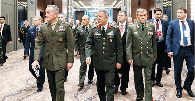 پہلی بار امریکی، روسی اور ترکی افواج کے سربراہان کی اہم ملاقات 