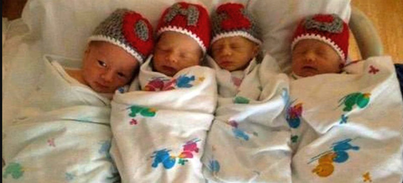 کراچی کی خاتون نے 4 بچوں کو جنم دیا