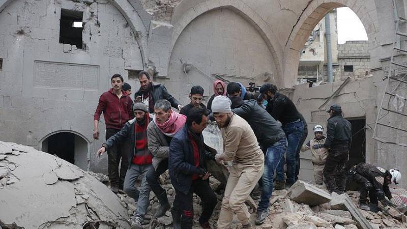شام: مسجد پر فضائی حملہ، 42 افراد جاں بحق