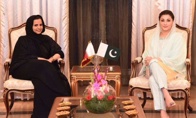  مریم نوازشریف کی قطری شاہی خاندان کی شیخا دانا بنت حمد سے ملاقات