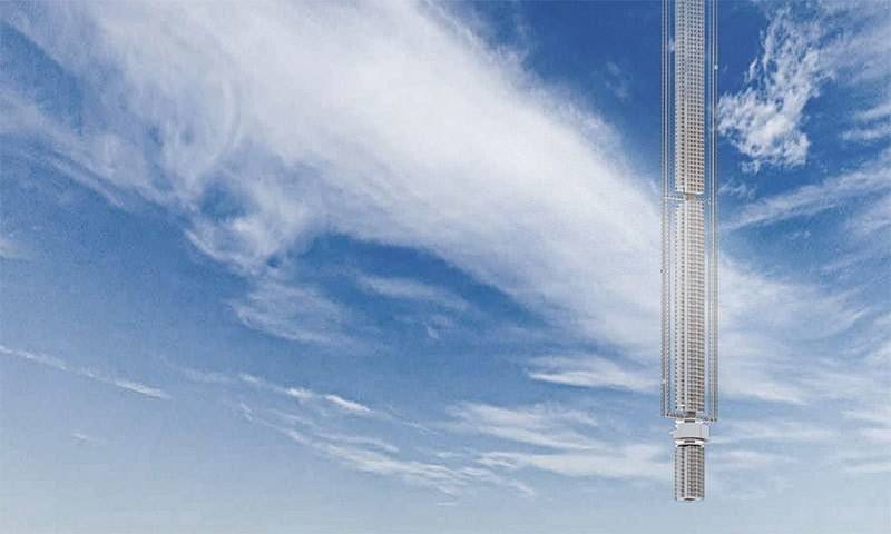 مستقبل کی منصوبہ بندی، سیارچے سے بندھی انوکھی عمارت کا ماڈل پیش
