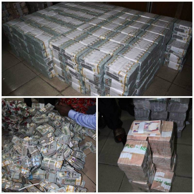 نائیجریا: خالی فلیٹ سے 43 ملین ڈالر سے زائد رقم برآمد