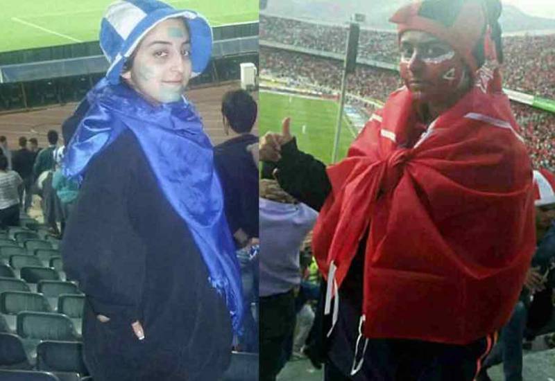 ایران: مردانہ لباس پہن کر فٹ بال کا میچ دیکھنے والی آٹھ خواتین گرفتار