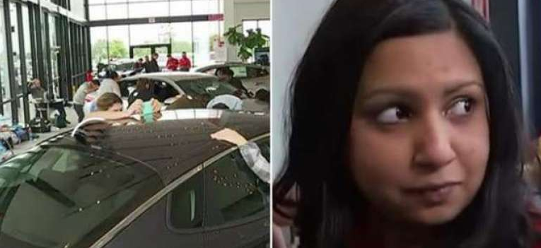  50گھنٹے کار کو بوسہ دینے والی خاتون نے کار انعام میں جیت لی 