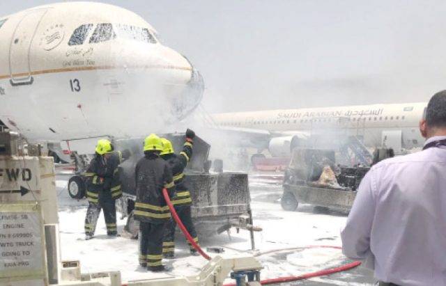 سعودی عریبین ائر لائنز کے طیارے میں آتشزدگی 