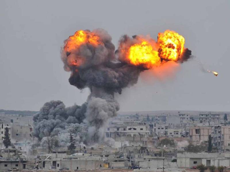 شام کے شہر رقہ پرامریکی بمباری میں 10 شہری جاں بحق