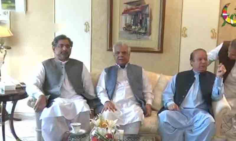 شاہد خاقان عباسی انتخابات تک وزیراعظم رہیں گے، نواز شریف کا اعلان