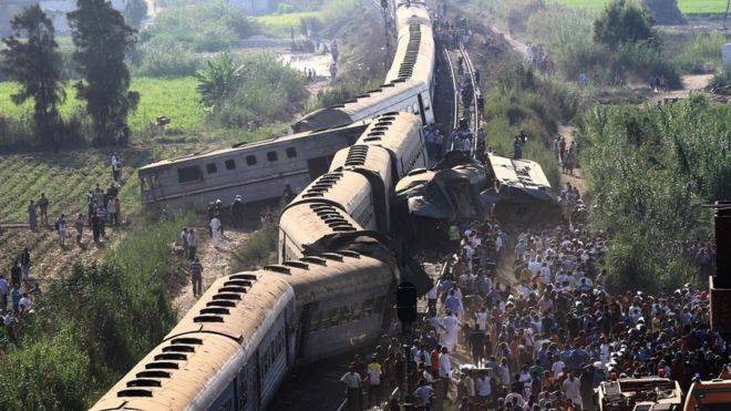 مصر میں مسافر ٹرینوں کے ٹکرانے سے 41 افراد جاں بحق