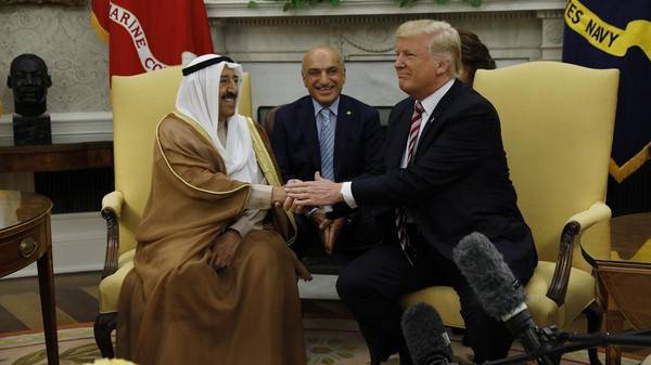 امیر کویت کی ٹرمپ سے ملاقا ت ، قطر بحران پر بھی تبادلہ خیال کیا جائے گا