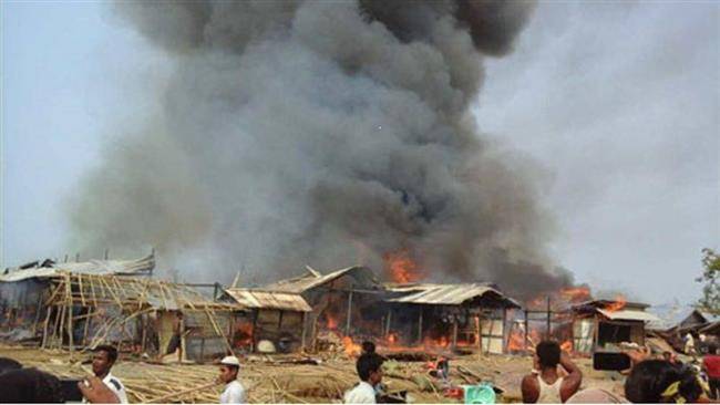 انتہا پسند بدھسٹوں نے روہنگیا مسلمانوں کا ایک اور گاؤں جلا دیا ٗ درجنوں ہلاک 