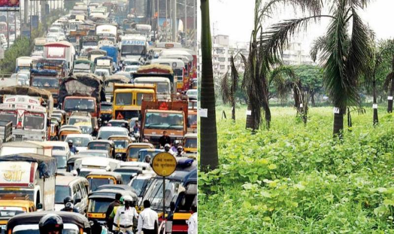 بھارتی شہر ممبئی میں درختو ں سے زیادہ گاڑیاں موجود ہیں