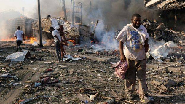 صومالیہ میں بدترین بم دھماکے،ہلا کتوں کی تعداد 276 تک پہنچ گئی