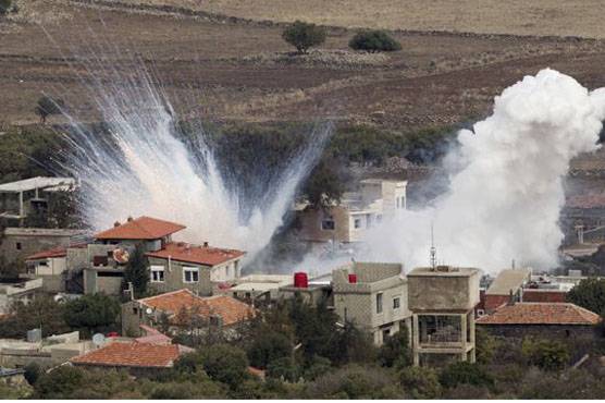 اسرائیلی لڑاکا طیاروں کا شامی دفاعی نظام کی بیٹریز پر حملہ