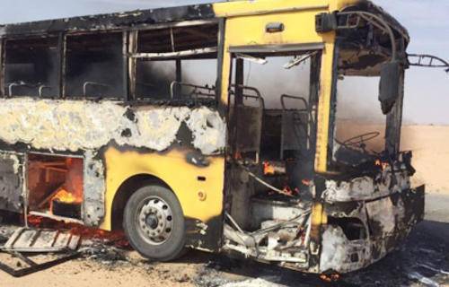  بس میں آتشزدگی، 10طالبات کو باحفاظت نکال لیا گیا 