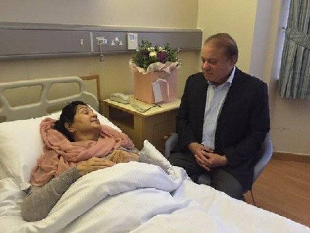 کلثوم نواز طبیعت خراب ہونے پر لندن کے مقامی ہسپتال میں داخل