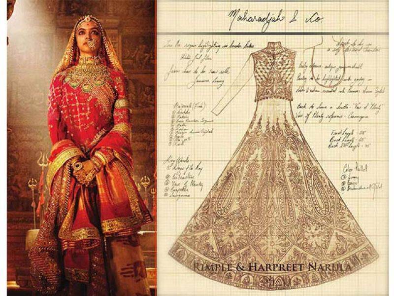فلم پدماوتی میں دپیکا کے لبا س کا وزن کتنااور یہ لباس کس نے بنایا ؟