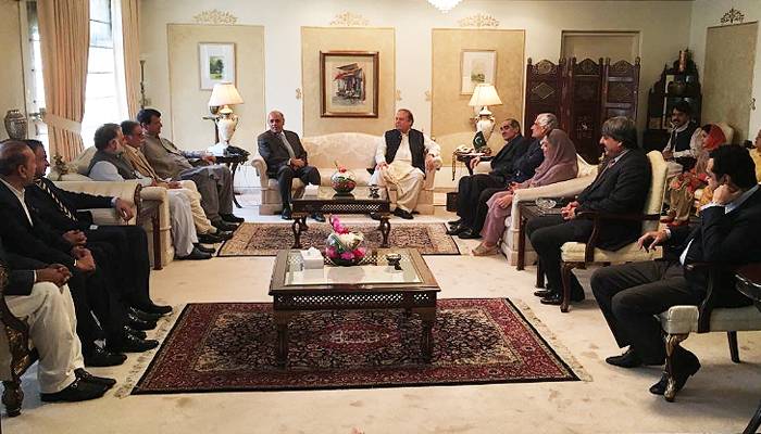 نواز شریف کی زیر صدارت پارٹی رہنماؤں کا اہم اجلاس جاری