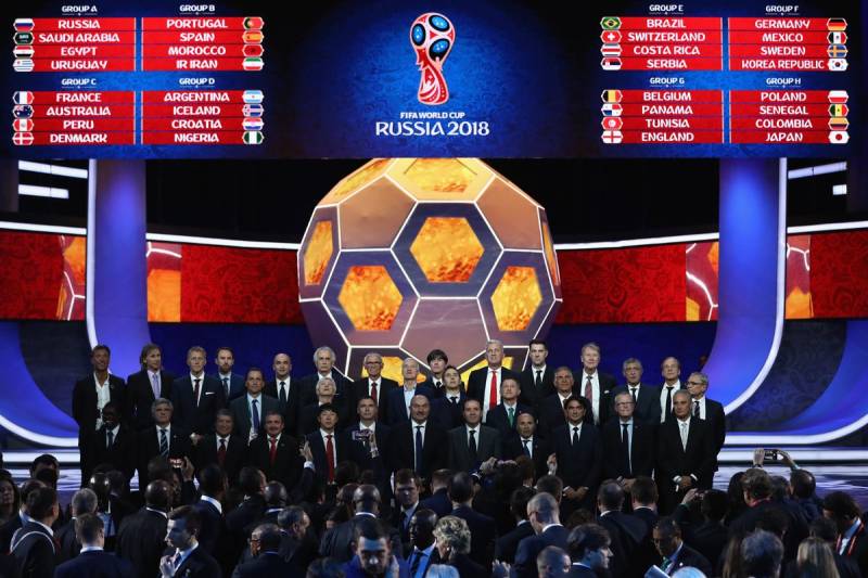 فیفا نے ورلڈ کپ 2018 کے ڈراز کا اعلان کر دیا