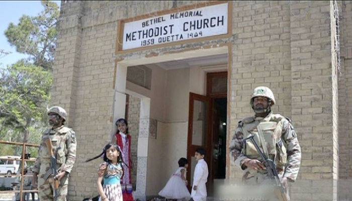 کوئٹہ چرچ پر خودکش بمباروں کا حملہ،8 افراد جاں بحق،45 زخمی
