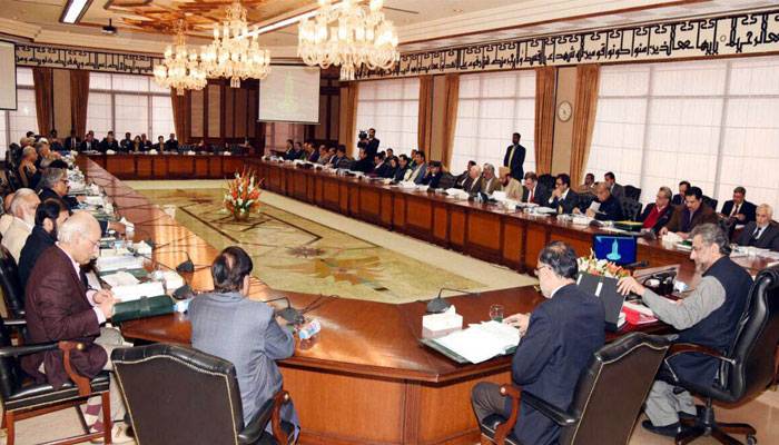 وفاقی کابینہ کا اجلاس وزیراعظم شاہد خاقان عباسی کی زیر صدارت جاری 