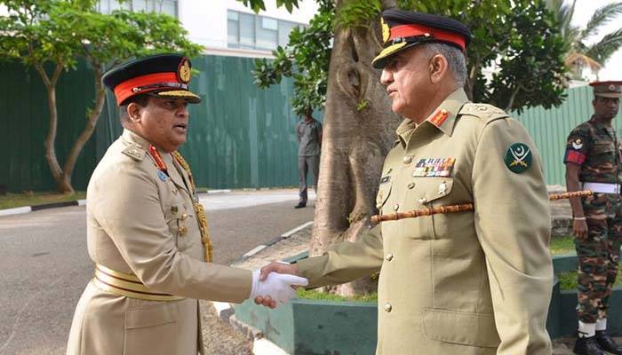 آرمی چیف کا دورۂ سری لنکا، عسکری قیادت سے ملاقاتیں 