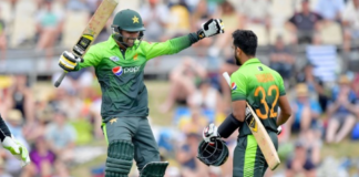 پہلا ٹی 20 ، حسن علی نے سب سے زیادہ 23 رنز بنا لیے 