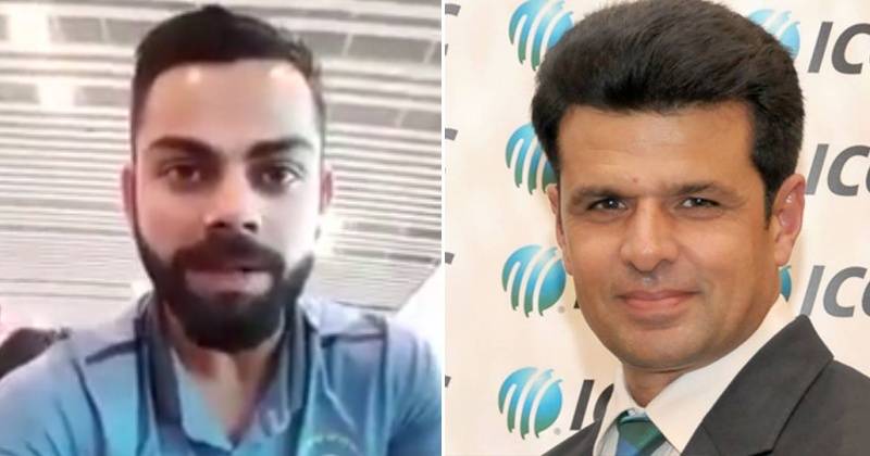 ویرات کوہلی کی نئے ریستوران پر علیم ڈار کو مبارکباد