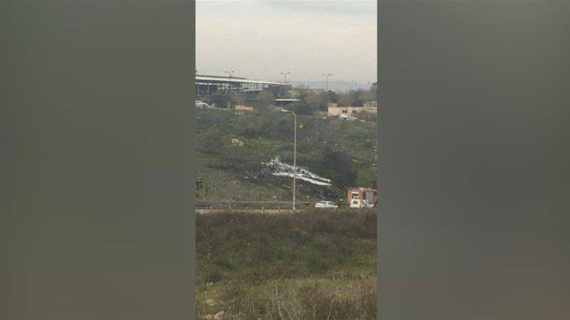 ایف 16 طیارہ شامی حدود میں مار گرایا گیا ہے، اسرائیلی حکام کی تصدیق