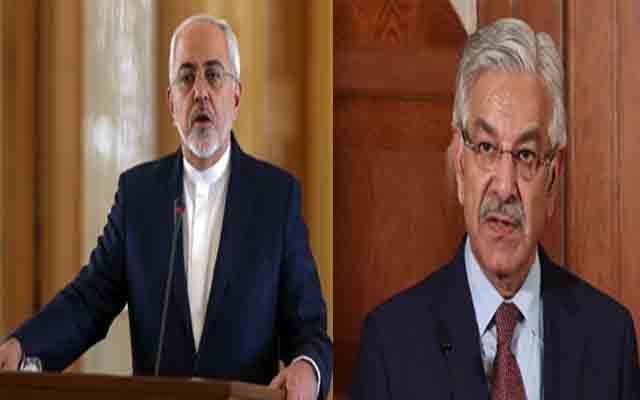 خواجہ آصف کی ایرانی ہم منصب سے ملاقات، باہمی تعاون کے فروغ پر بات چیت