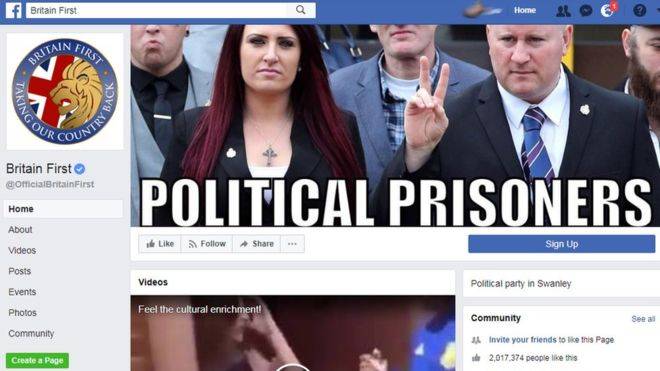 فیس بک نے مسلم مخالف گروپ”برطانیہ فرسٹ“ پر پابندی لگادی