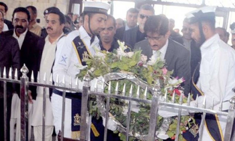 یوم پاکستان، مزار قائد پر گورنر سندھ، وزیر اعلیٰ اور میئر کراچی نے حاضری دی