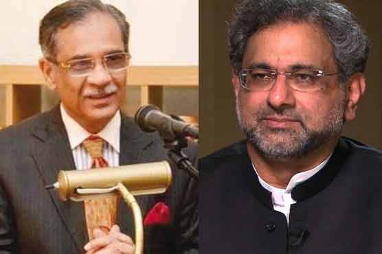 وزیراعظم شاہد خاقان کی چیف جسٹس سپریم کورٹ سے ملاقات