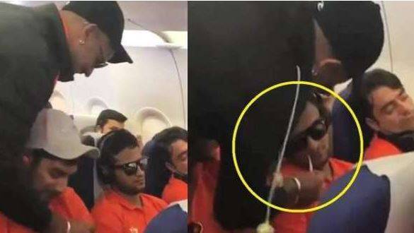 شیکھردھون کی جہاز میں شرارتوں کی ویڈیو وائرل 