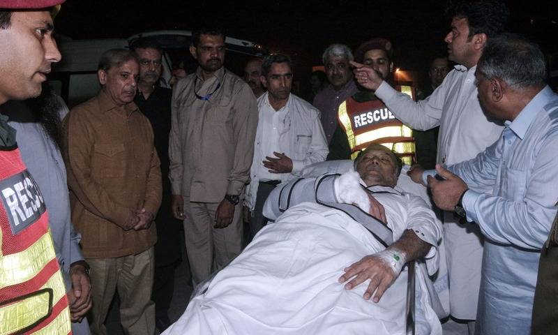 احسن اقبال پر قاتلانہ حملے کا مقدمہ درج ،دہشتگردی کی دفعات شامل