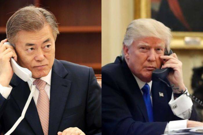 شمالی کورین رہنما سے ملاقات پر ٹرمپ اور صدر جنوبی کوریا کی مشاورت